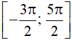 Từ đồ thị hàm số y = sin x hãy xác định các giá trị của x trên đoạn [-3π/2 ; 5π/2 ]  sao cho