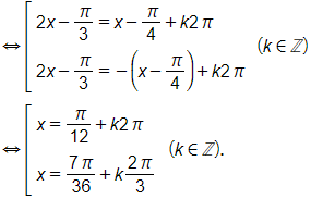  Tìm các giá trị của x để giá trị tương ứng của các hàm số sau bằng nhau
